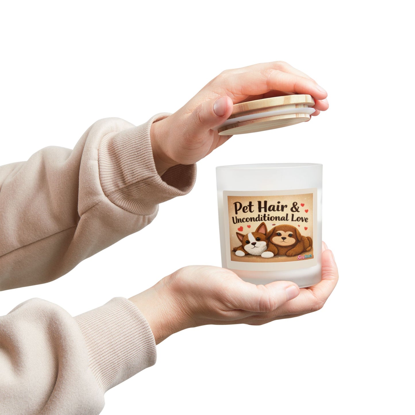Pet Hair & Unconditional Love — 11oz Frosted Glass Scented Candle