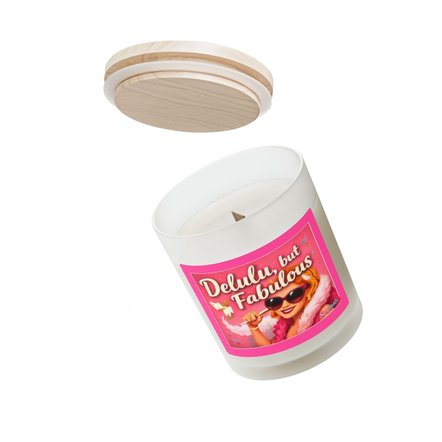 Delulu, but Fabulous - 11oz Frosted Glass Scented Candle