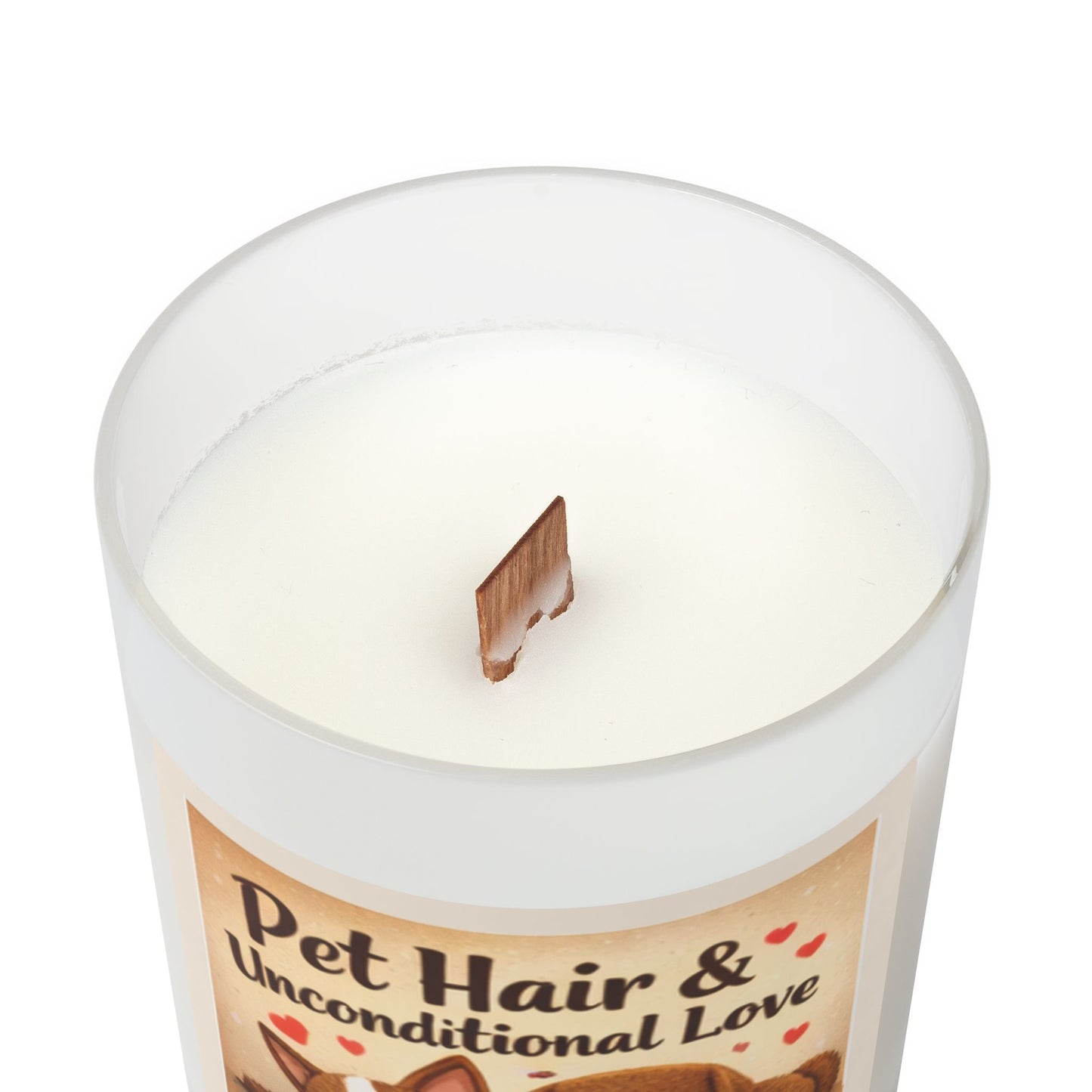 Pet Hair & Unconditional Love — 11oz Frosted Glass Scented Candle