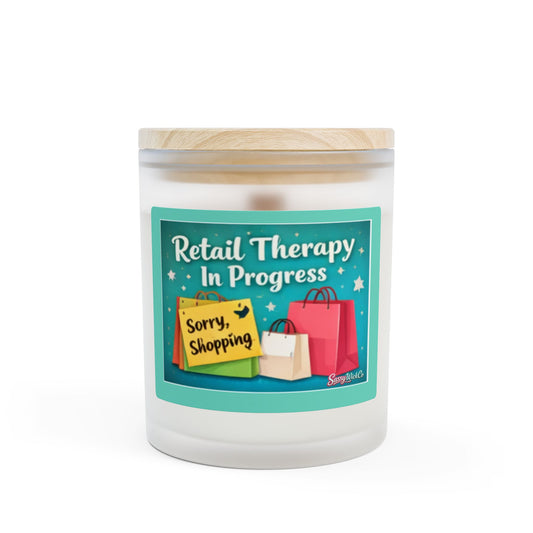 Retail Therapy In Progress - 11oz Frosted Glass Scented Candle