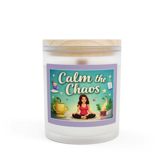 Calm the Chaos Scented Candle — 11oz Frosted Glass Meditation Candle
