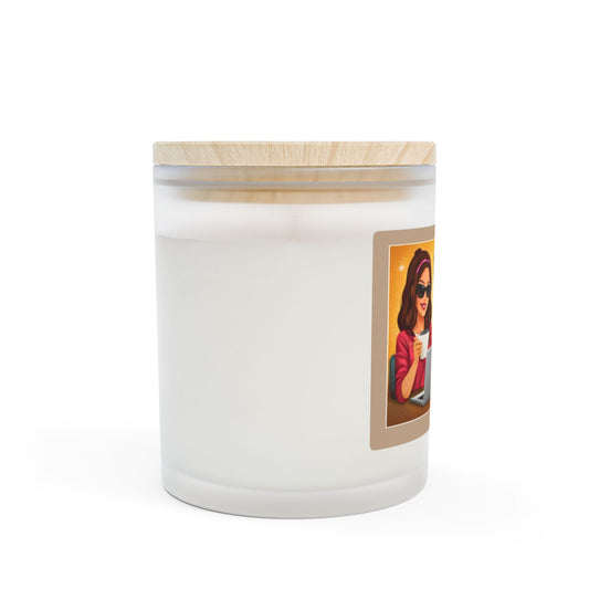 Booked, Busy, & Unbothered - 11oz Frosted Glass Candle (11oz)