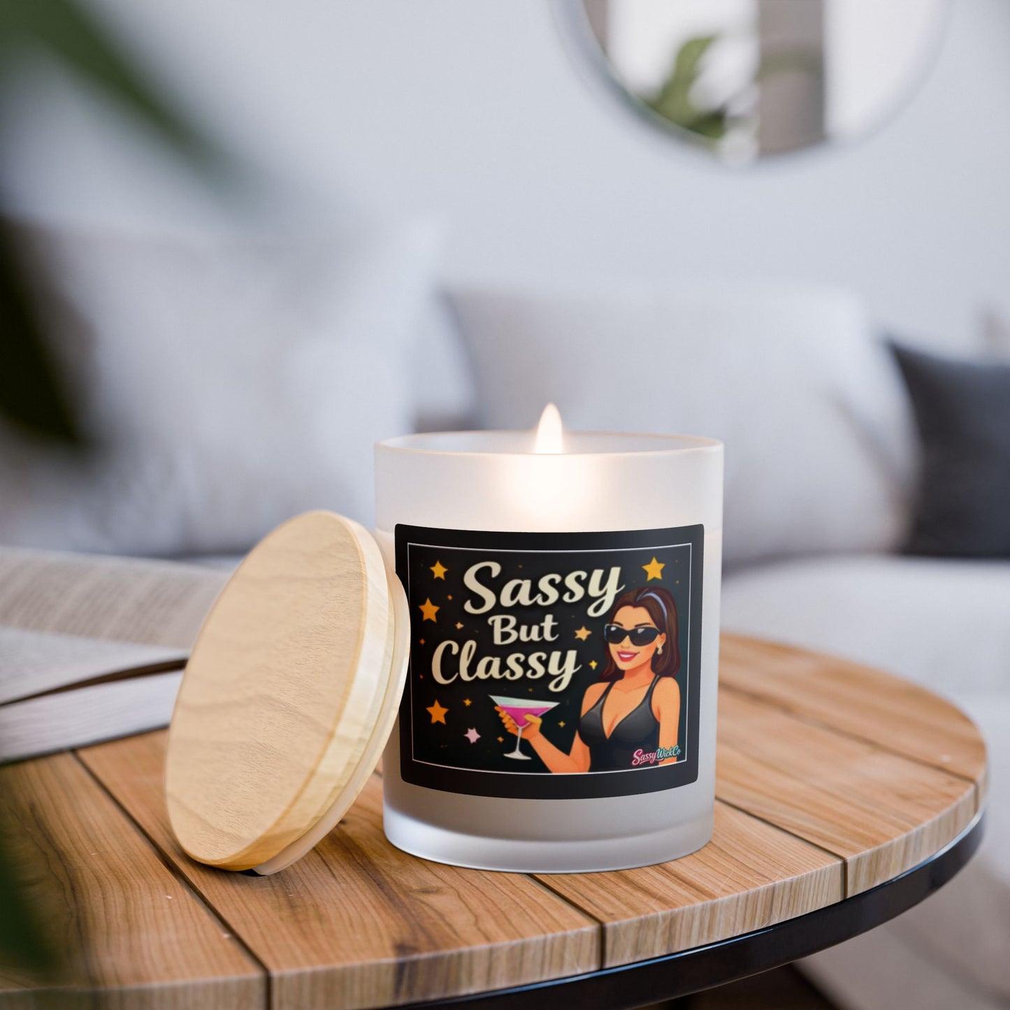 Sassy But Classy - 11oz Frosted Glass Candle