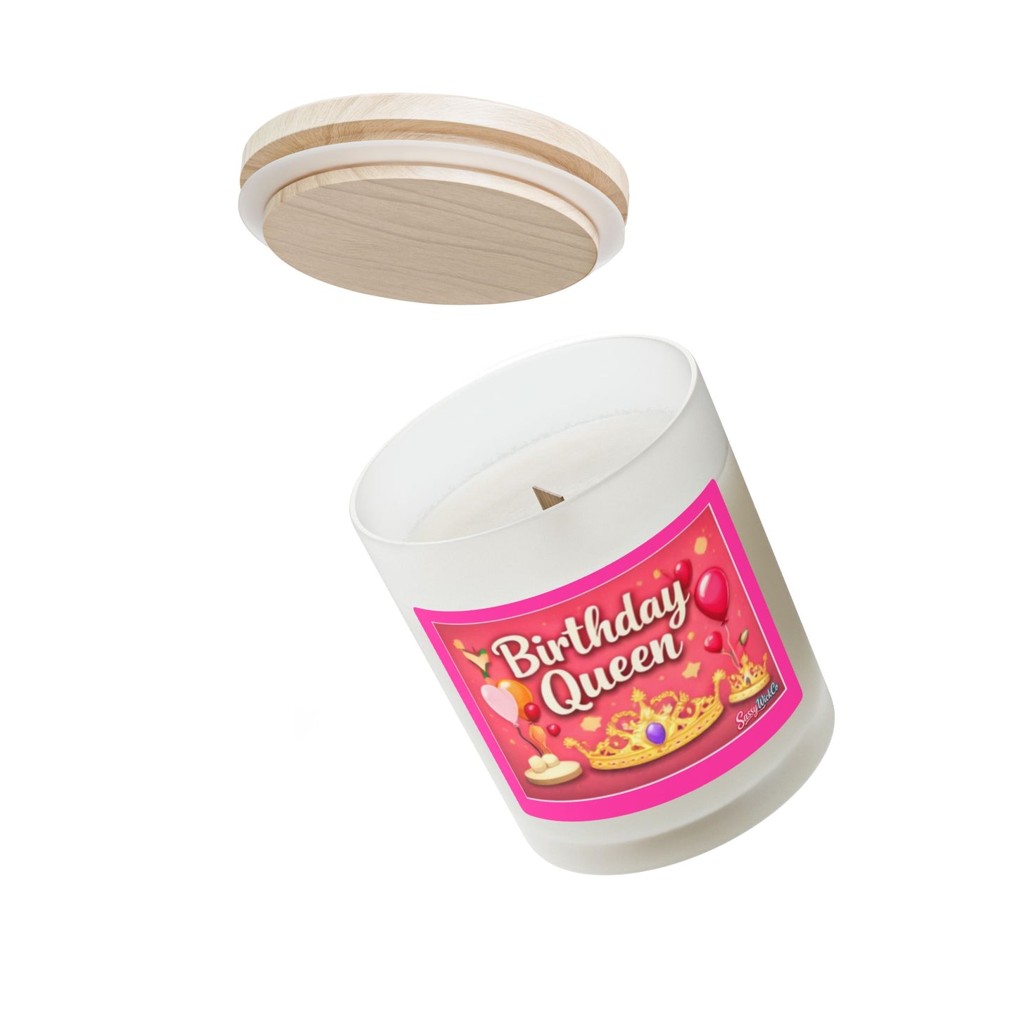 Birthday Queen Candle — 11oz Frosted Glass Scented Candle