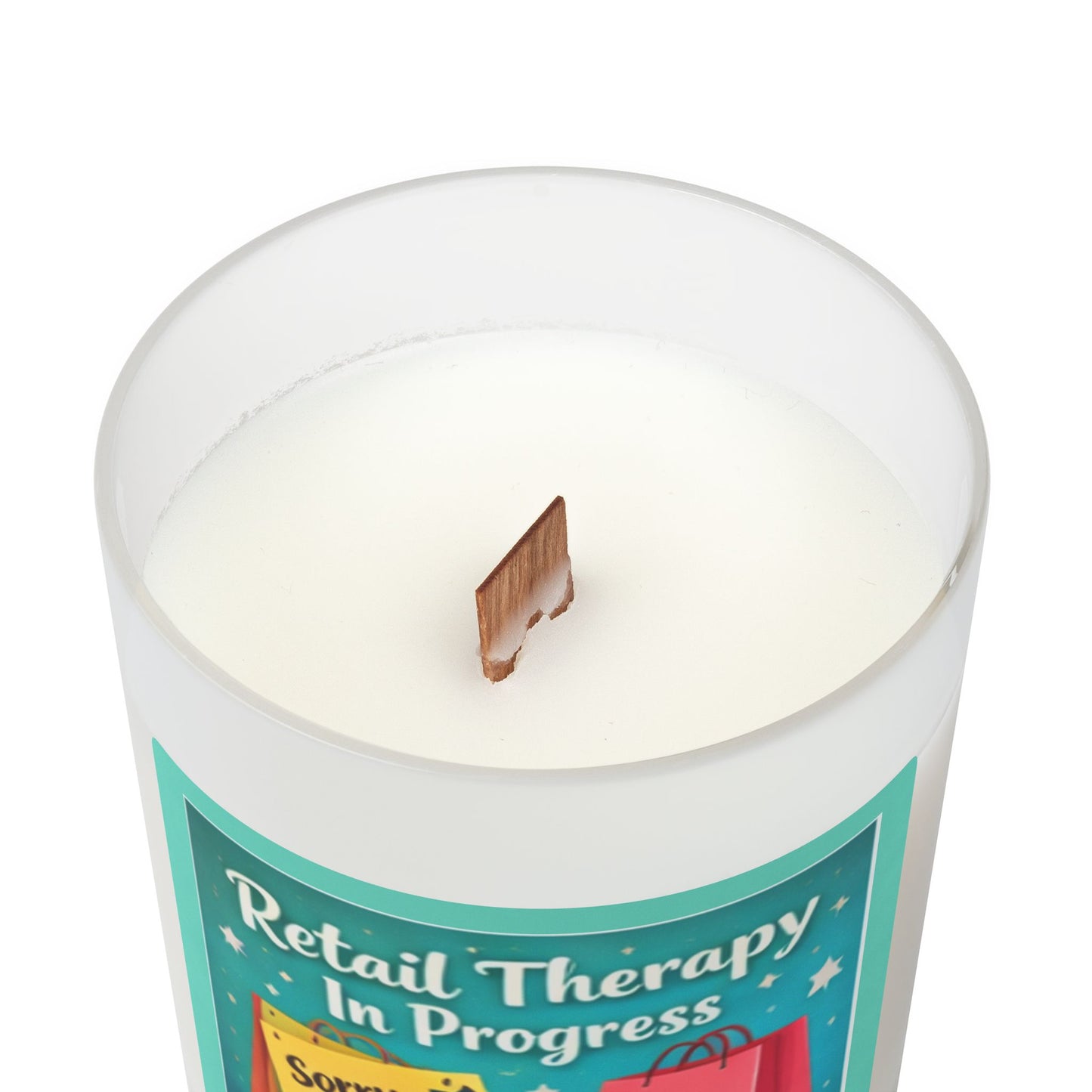 Retail Therapy In Progress - 11oz Frosted Glass Scented Candle