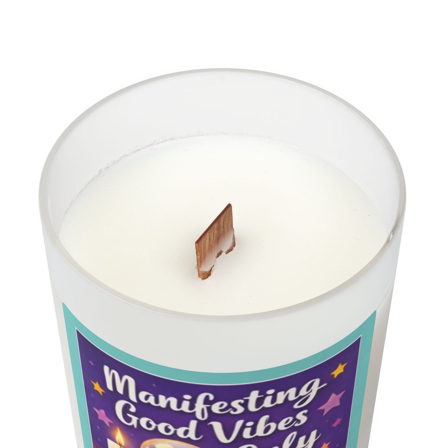 Manifesting Good Vibes Only Candle – 11oz Frosted Glass Aromatherapy Candle