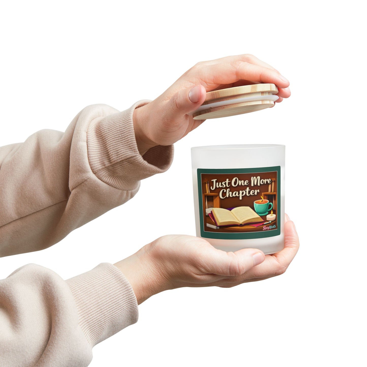Just One More Chapter — 11oz Frosted Glass Scented Candle