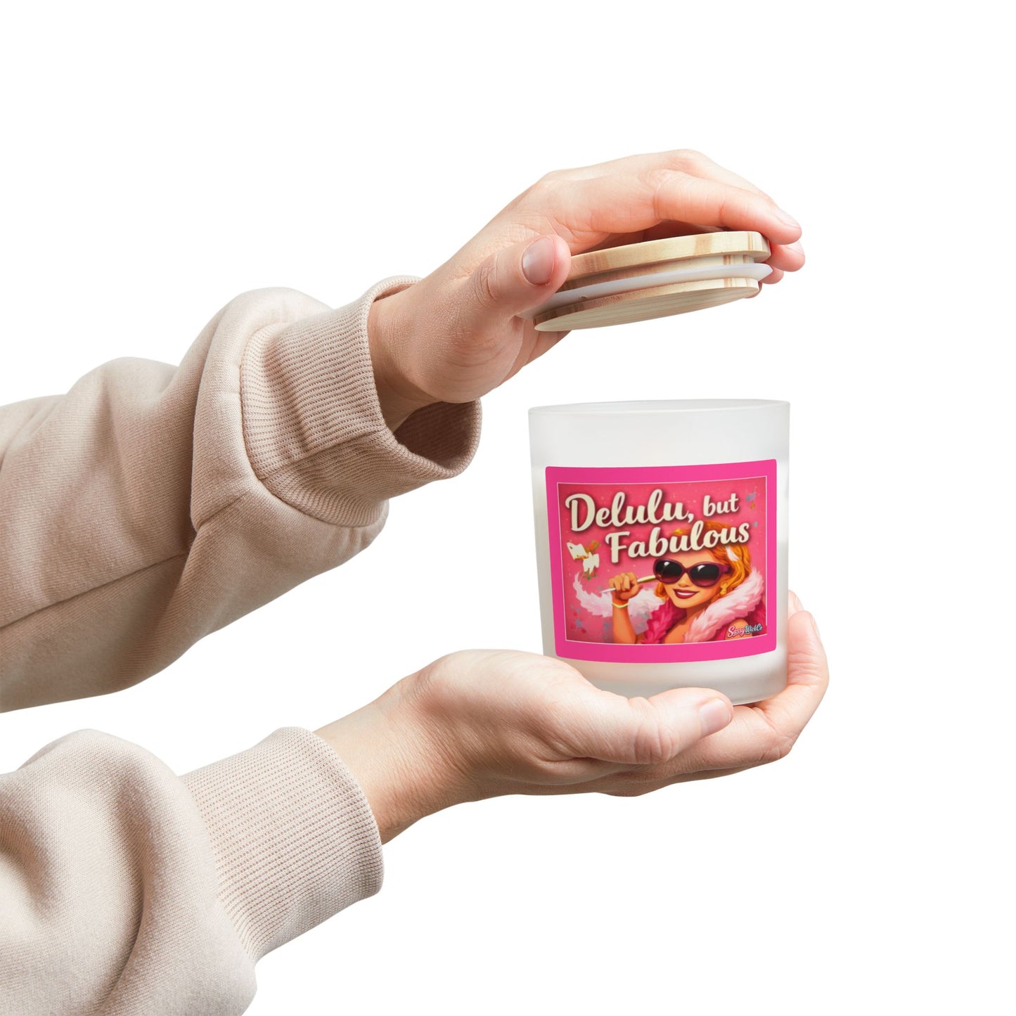Delulu, but Fabulous - 11oz Frosted Glass Scented Candle
