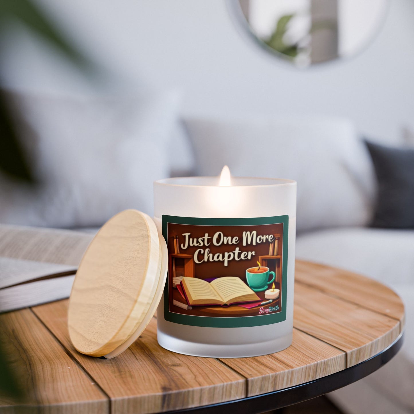 Just One More Chapter — 11oz Frosted Glass Scented Candle