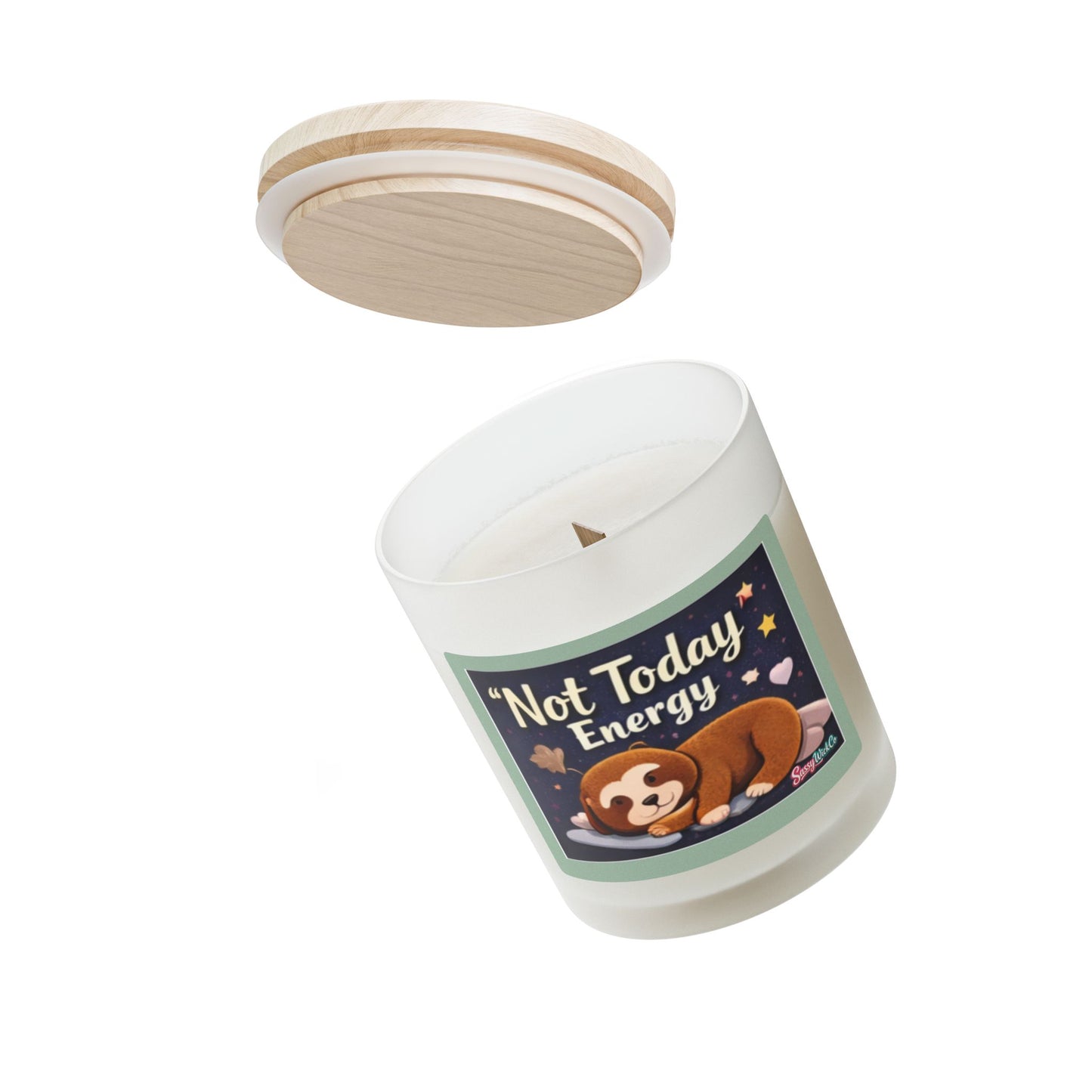 "Not Today" Energy - 11oz Frosted Glass Scented Candle