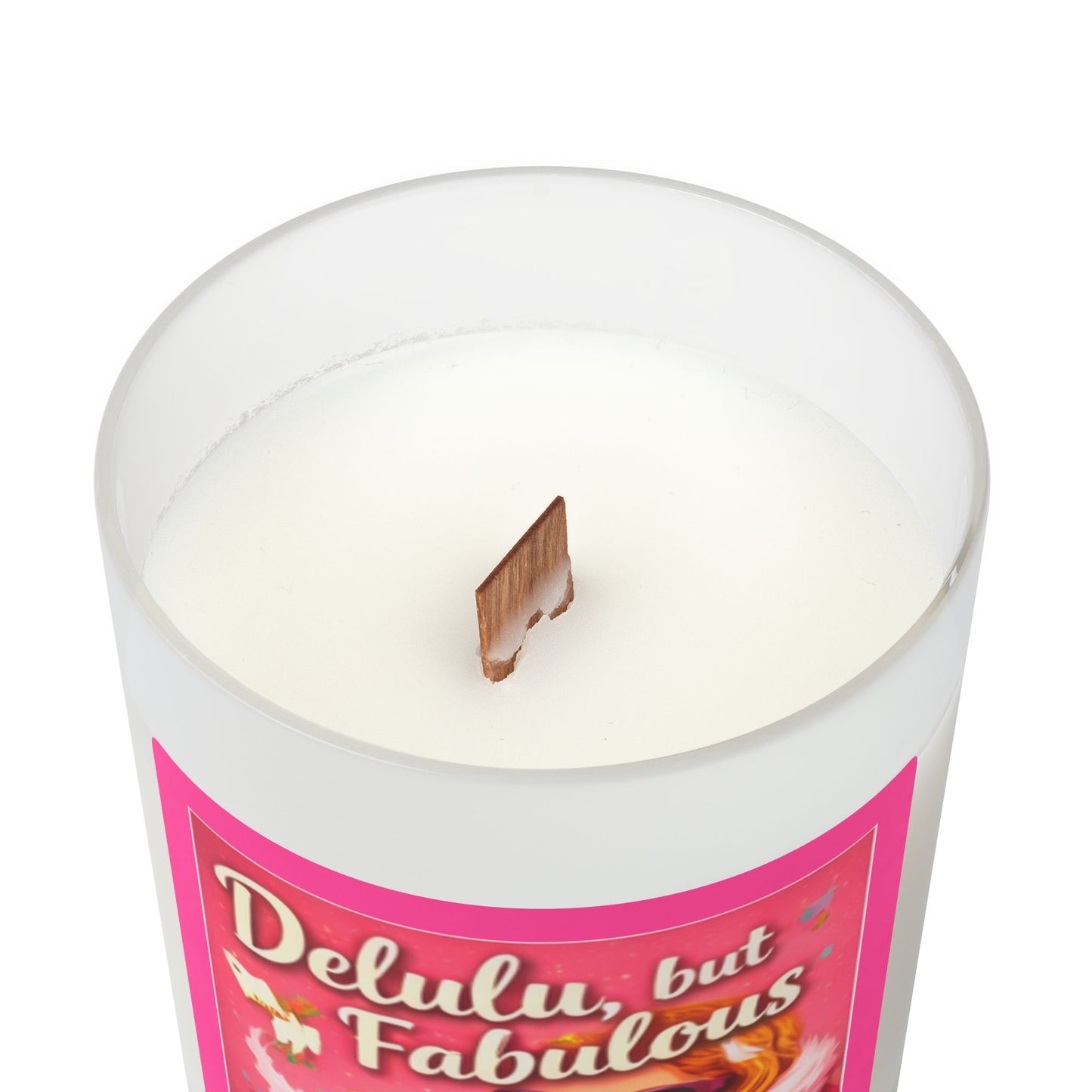 Delulu, but Fabulous - 11oz Frosted Glass Scented Candle