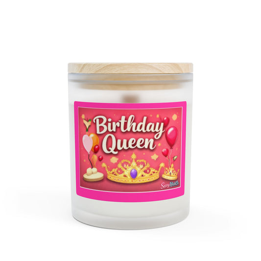 Birthday Queen Candle — 11oz Frosted Glass Scented Candle